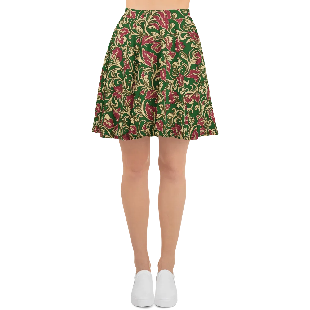 Emerald Rococo on Skater Skirt — Front