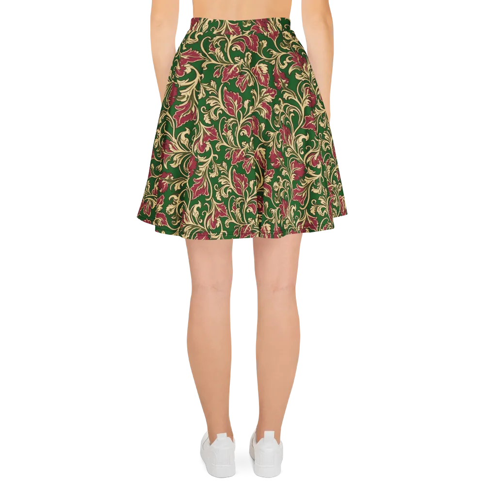 Emerald Rococo on Skater Skirt — Back