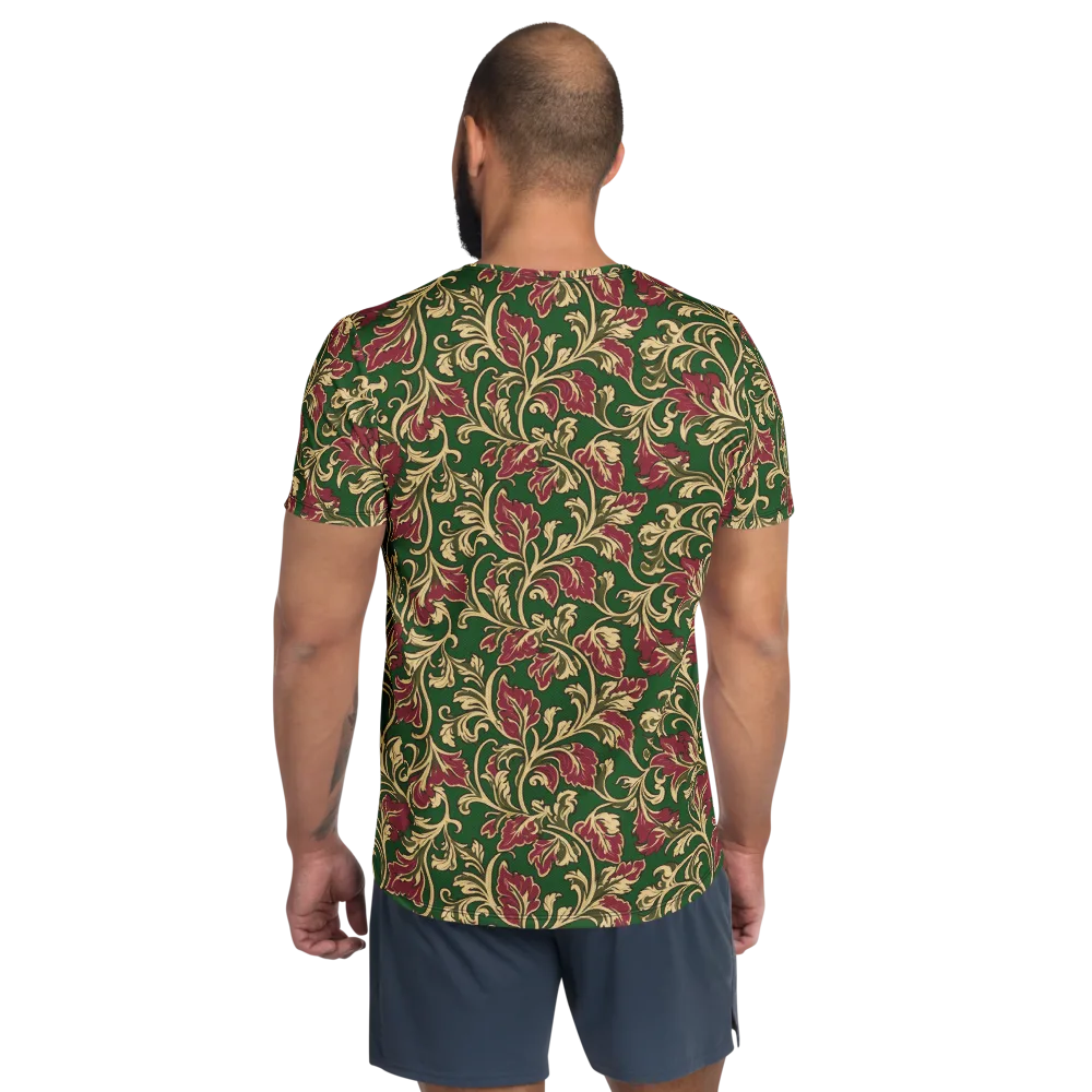 Emerald Rococo on Men's Athletic T-Shirt — Back