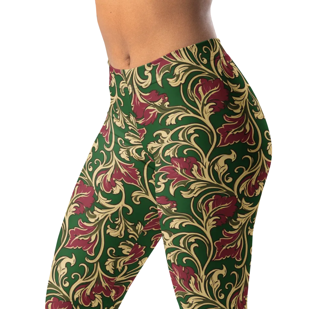 Emerald Rococo on Leggings — Left Front