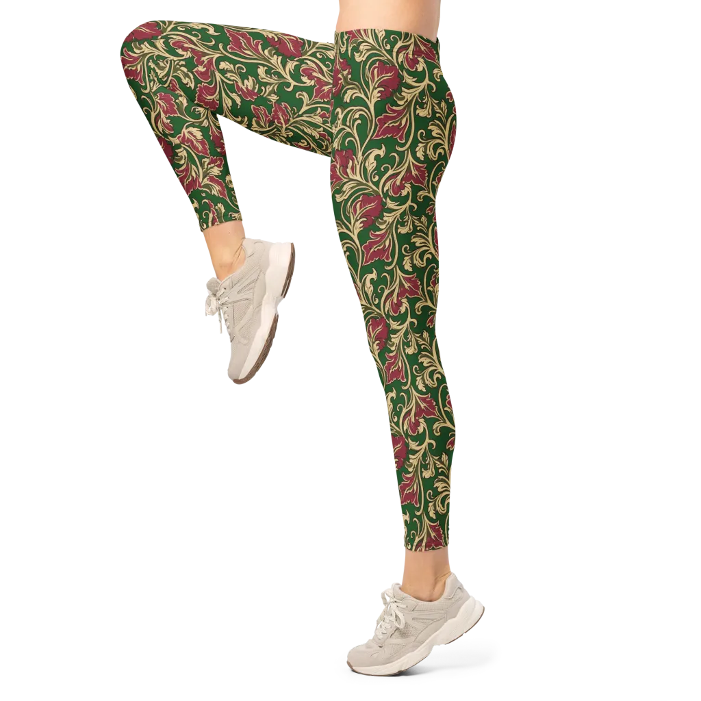 Emerald Rococo on Leggings — Left