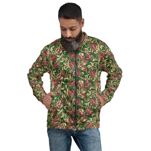 Emerald Rococo on a Bomber Jacket