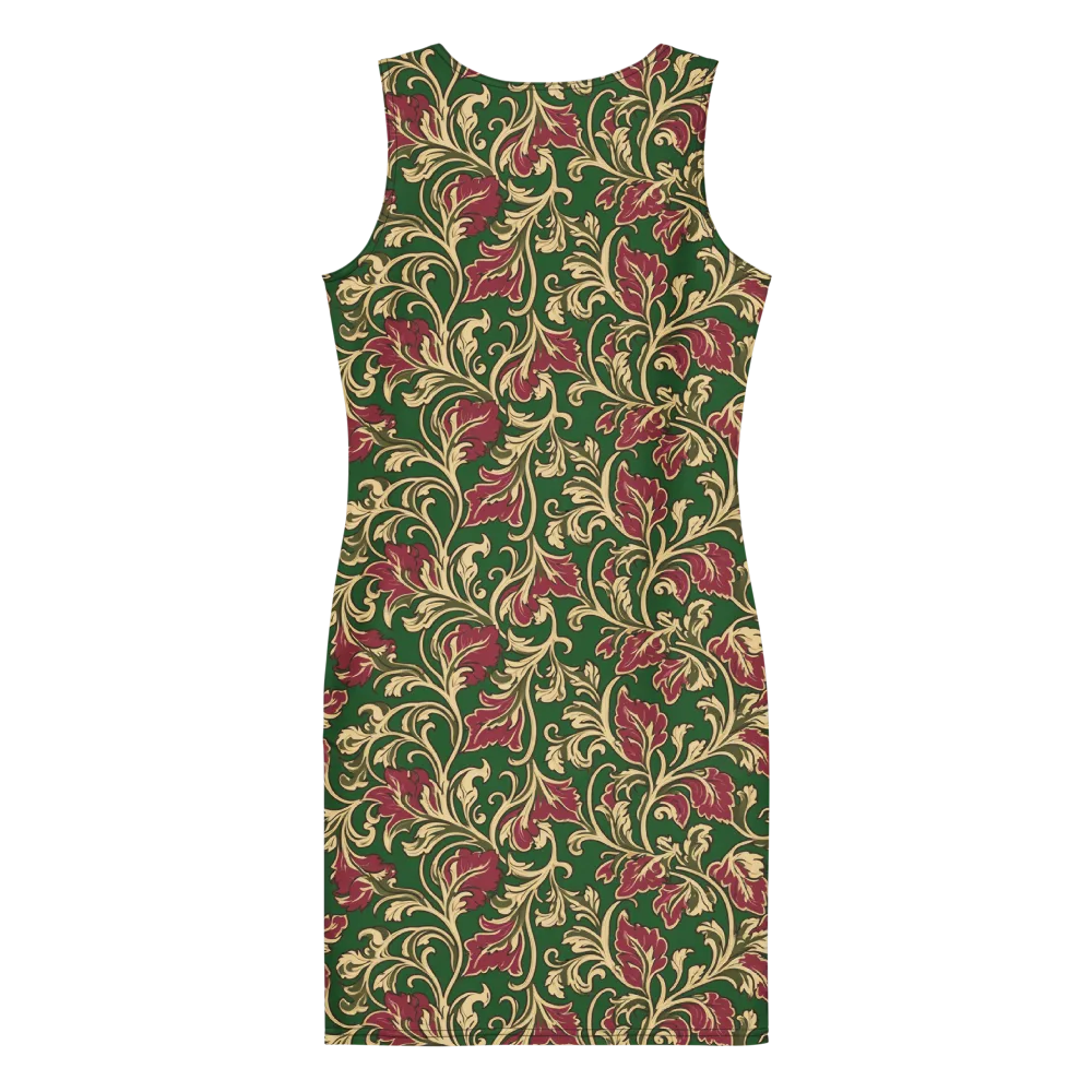 Emerald Rococo on Bodycon Dress — Back