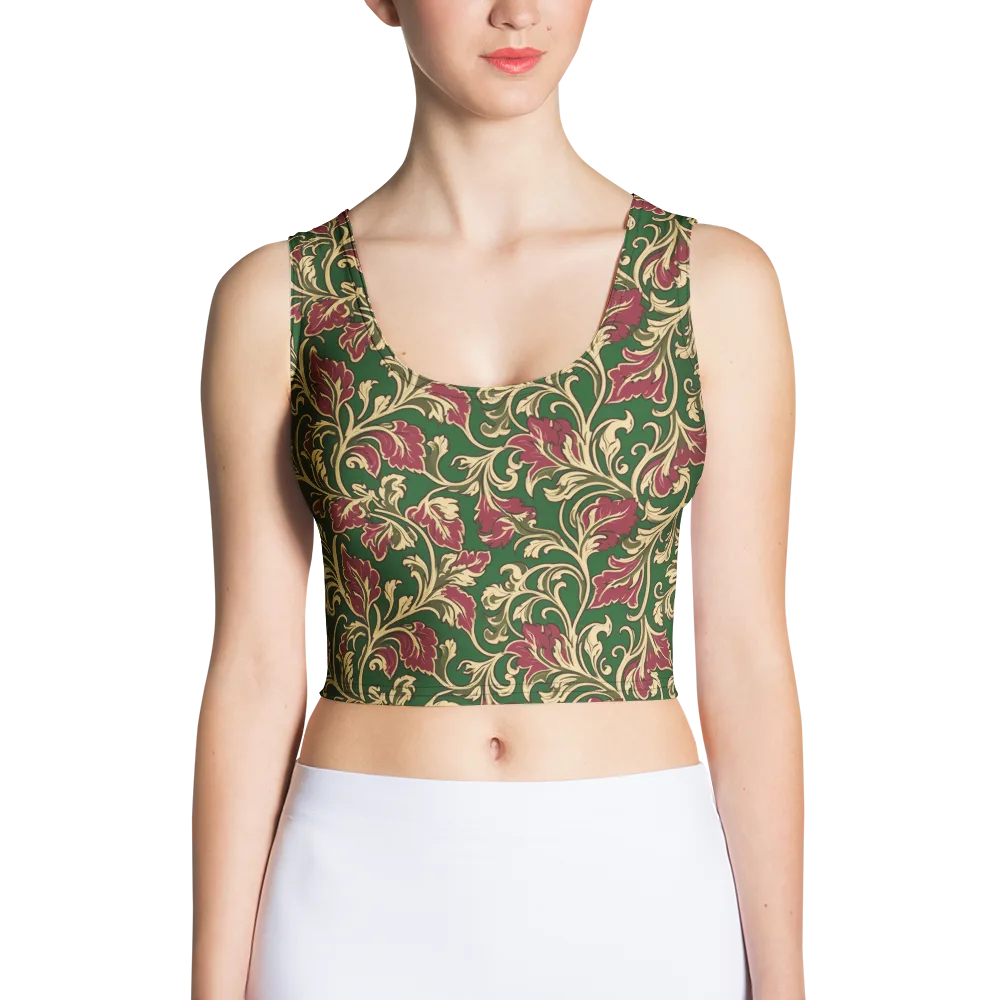 Emerald Rococo on Crop Top — Front