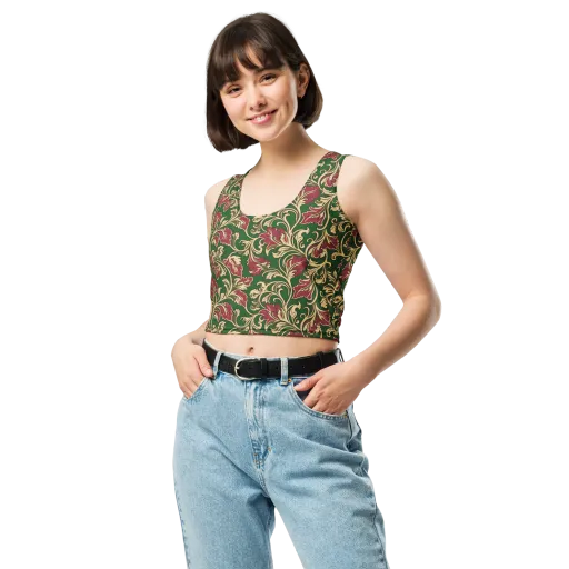 Emerald Rococo on a Crop Top