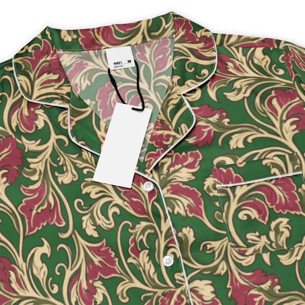 Emerald Rococo on Women's Short Sleeve Pajama Top — Product details