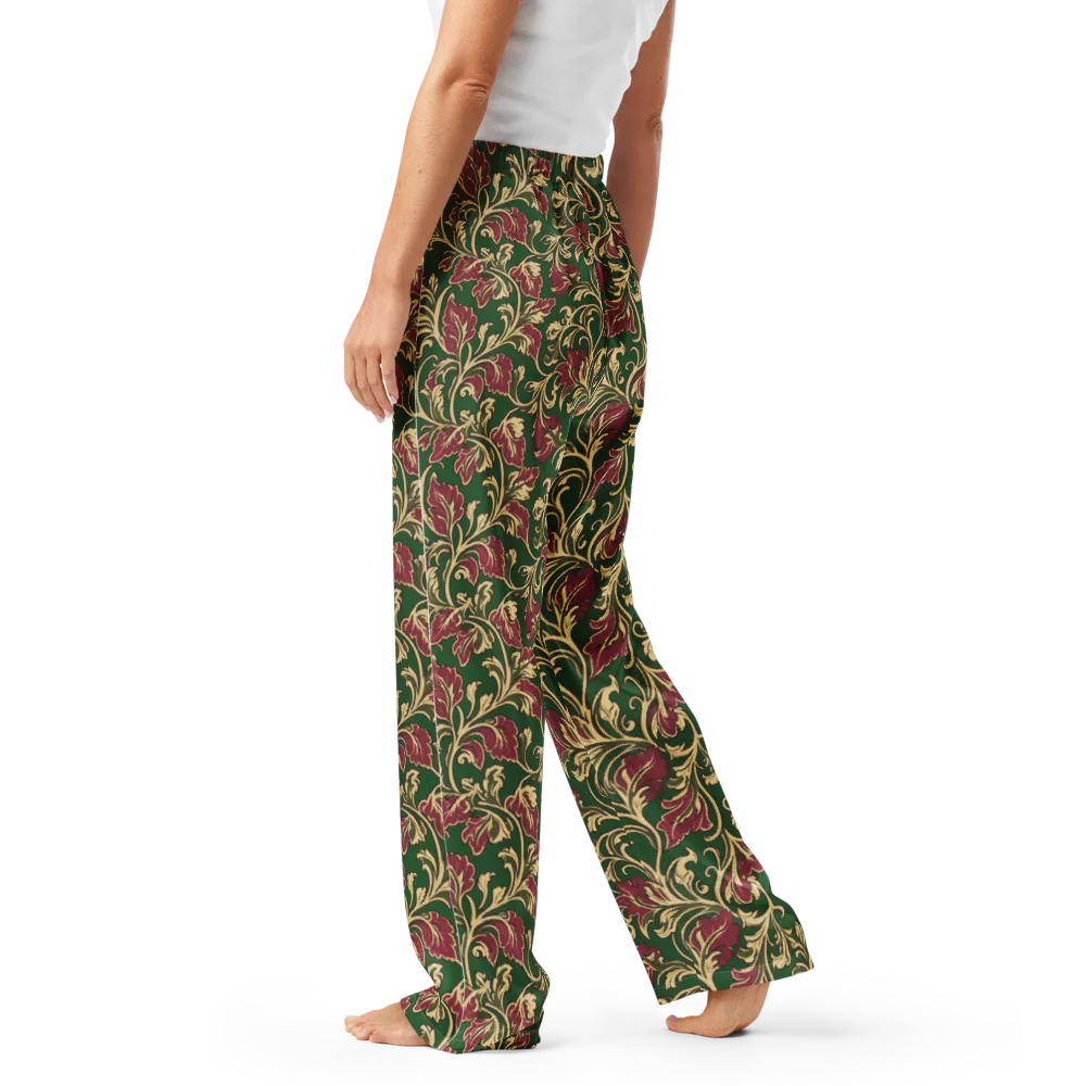 Emerald Rococo on Women's Pajama Pants — Left