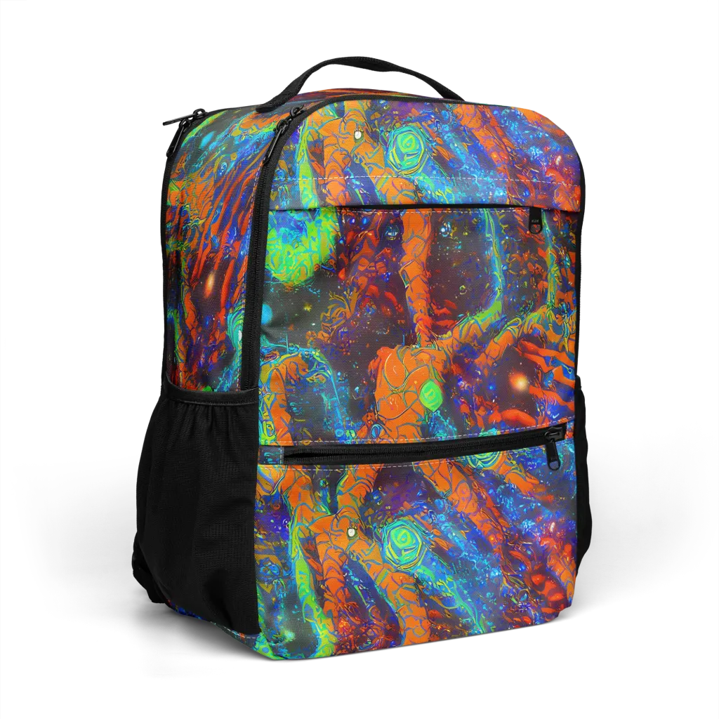 Flame Galaxy on Utility Backpack — Right Front