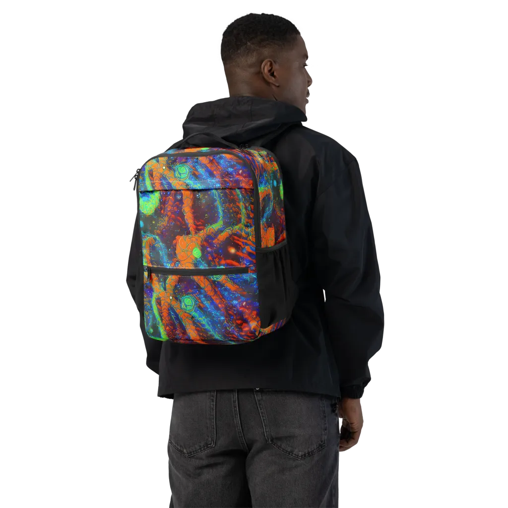Flame Galaxy on Utility Backpack — Back