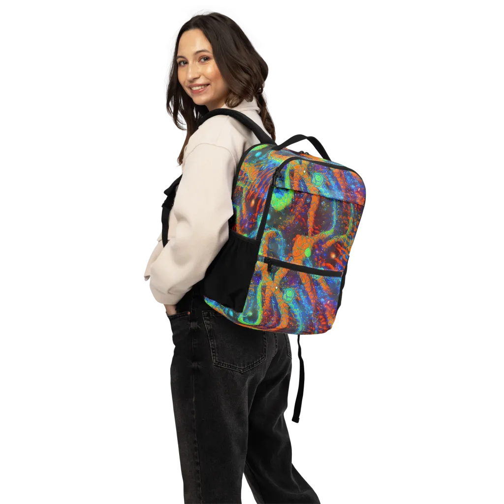 Flame Galaxy on Utility Backpack — Back