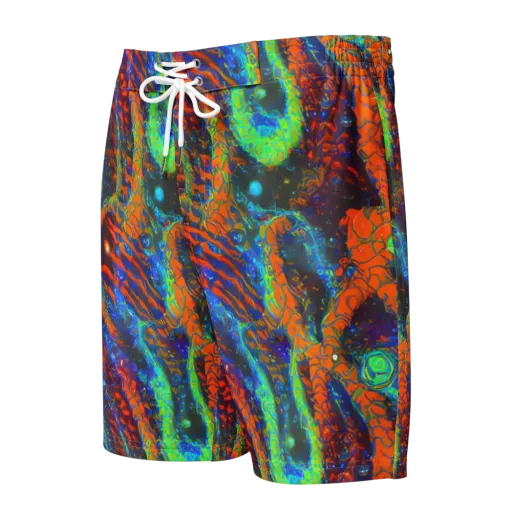 Flame Galaxy on a Men's Board Shorts
