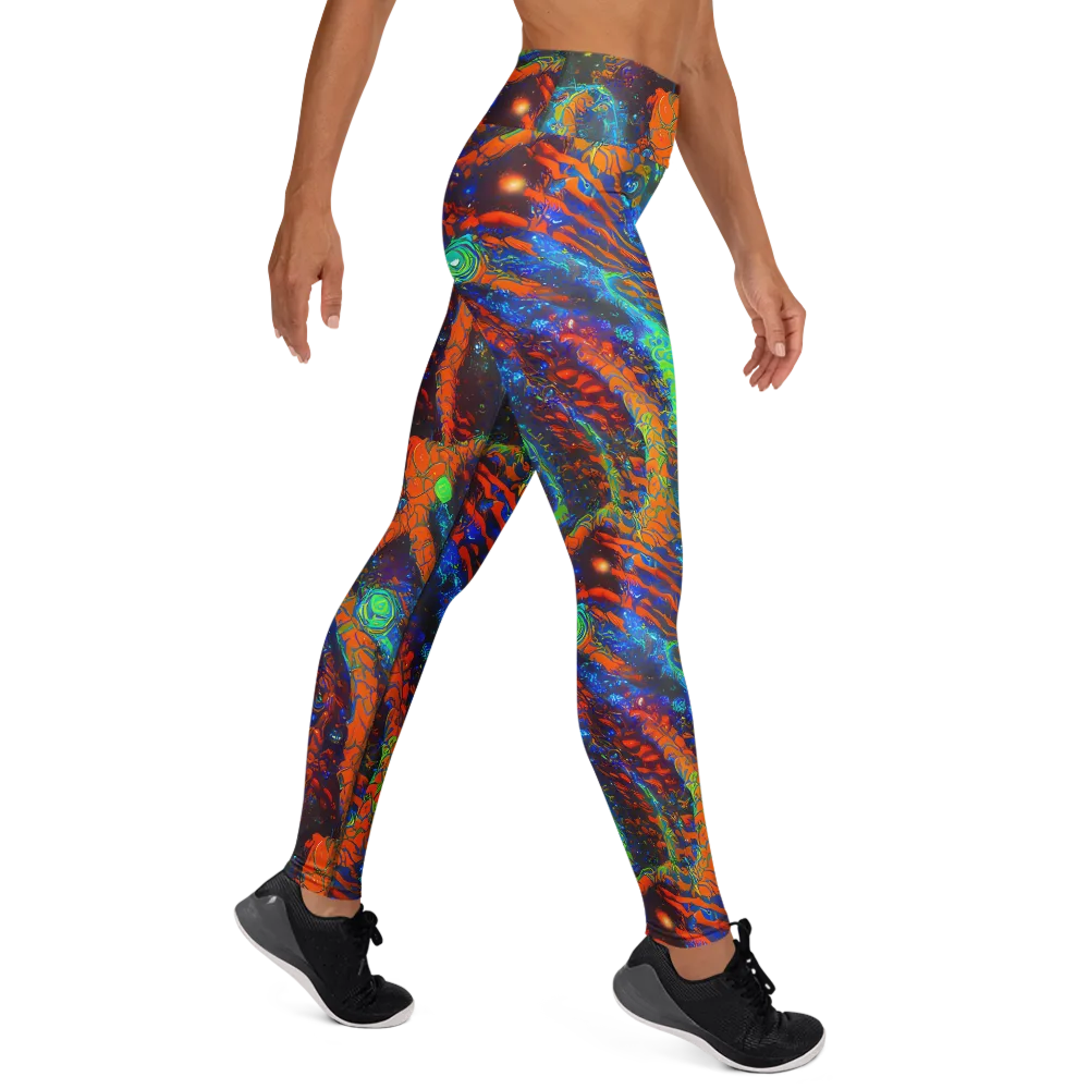Flame Galaxy on Yoga Leggings — Right
