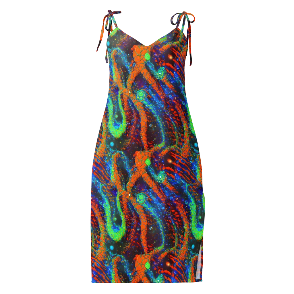 Flame Galaxy on Slip Dress — Front