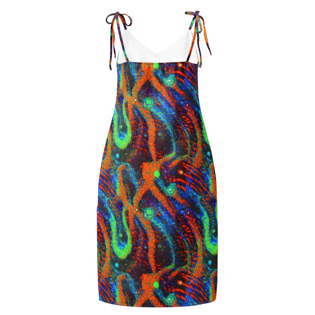 Flame Galaxy on Slip Dress — Back