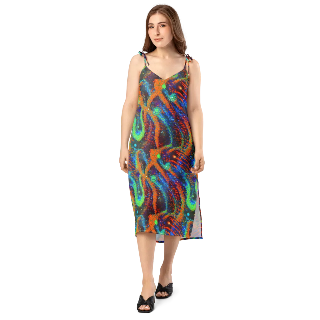 Flame Galaxy on Slip Dress — Front