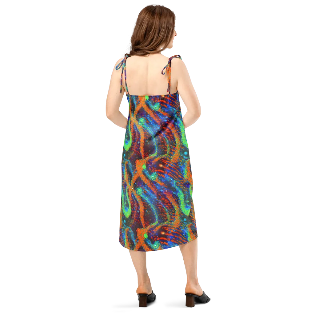 Flame Galaxy on Slip Dress — Back