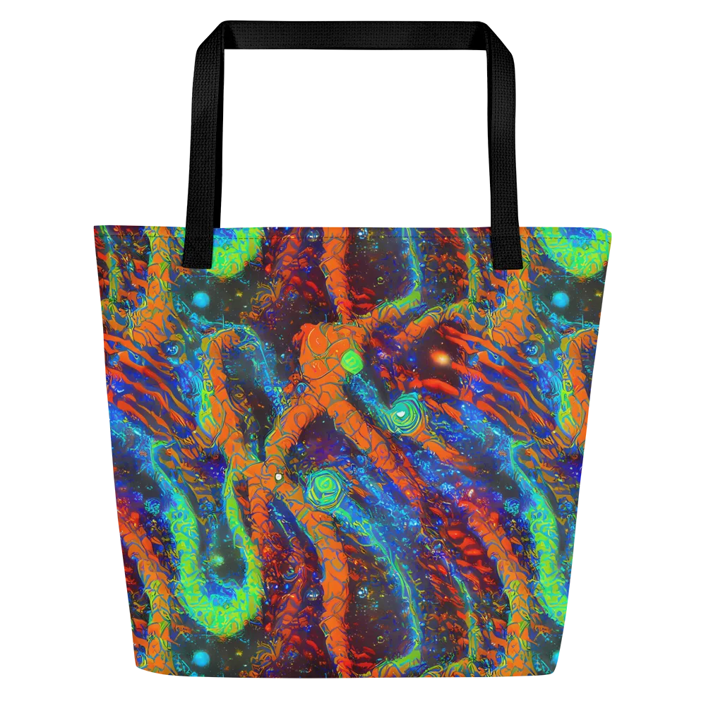 Flame Galaxy on Large Tote Bag W/ Pocket — Front