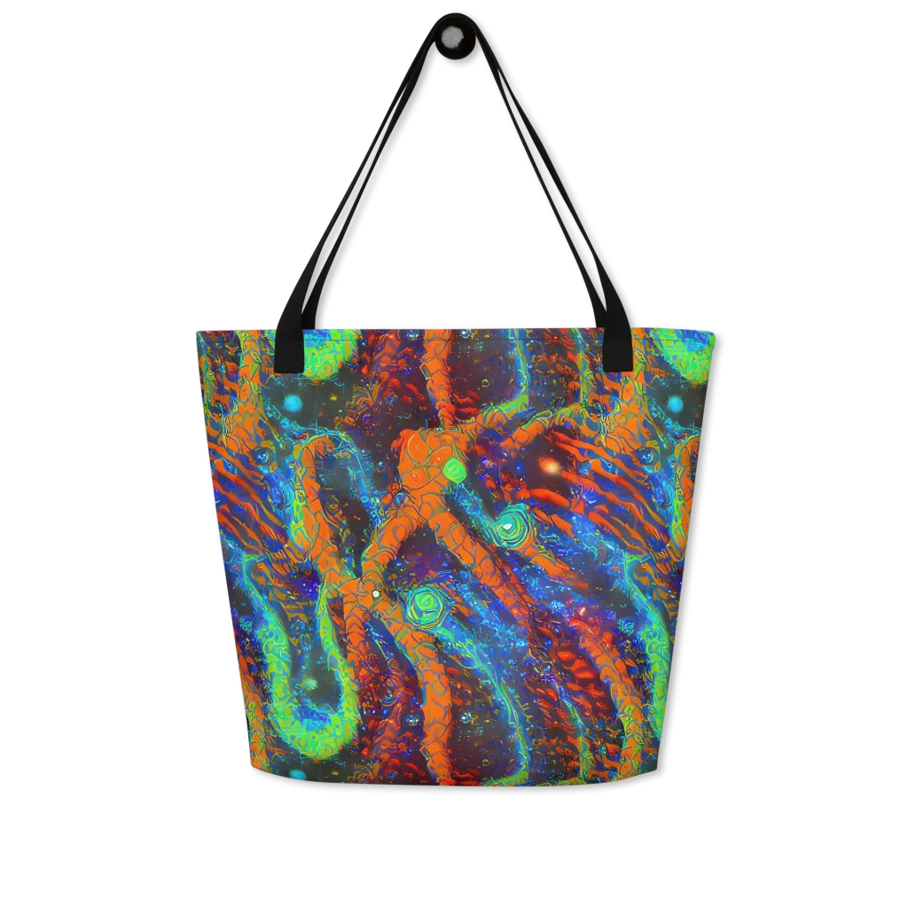 Flame Galaxy on Large Tote Bag W/ Pocket — Front