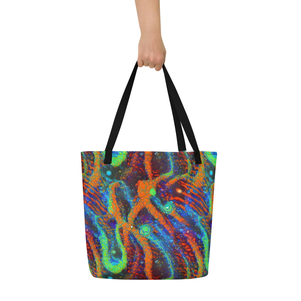 Flame Galaxy on Large Tote Bag W/ Pocket — Front