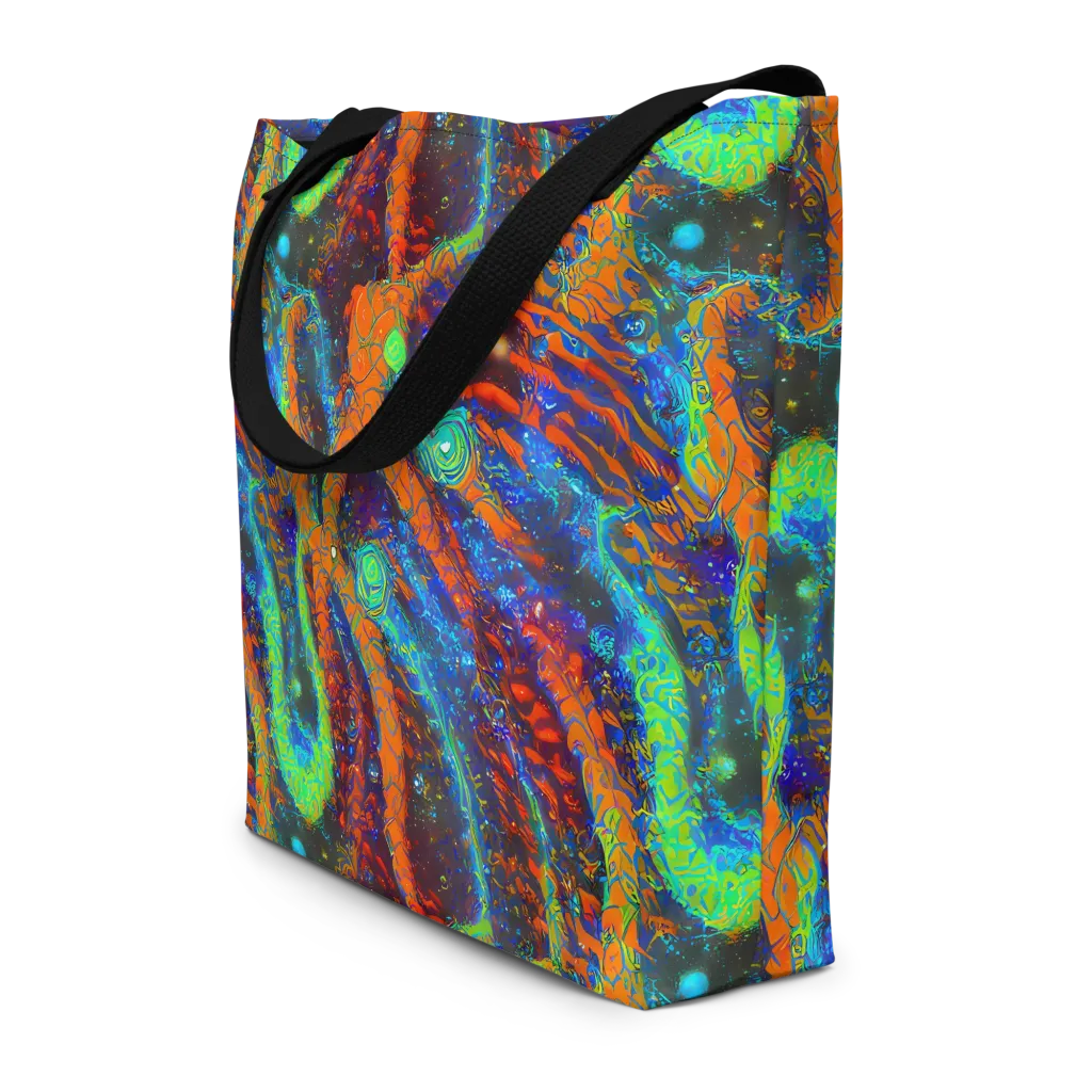 Flame Galaxy on Large Tote Bag W/ Pocket — Front