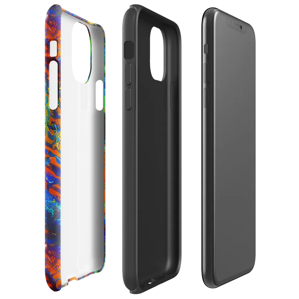 Flame Galaxy on Tough Case for iPhone® — Right