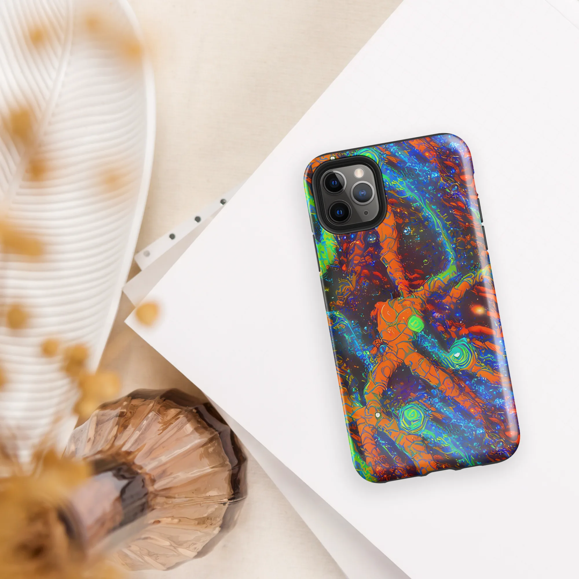 Flame Galaxy on Tough Case for iPhone® — Front