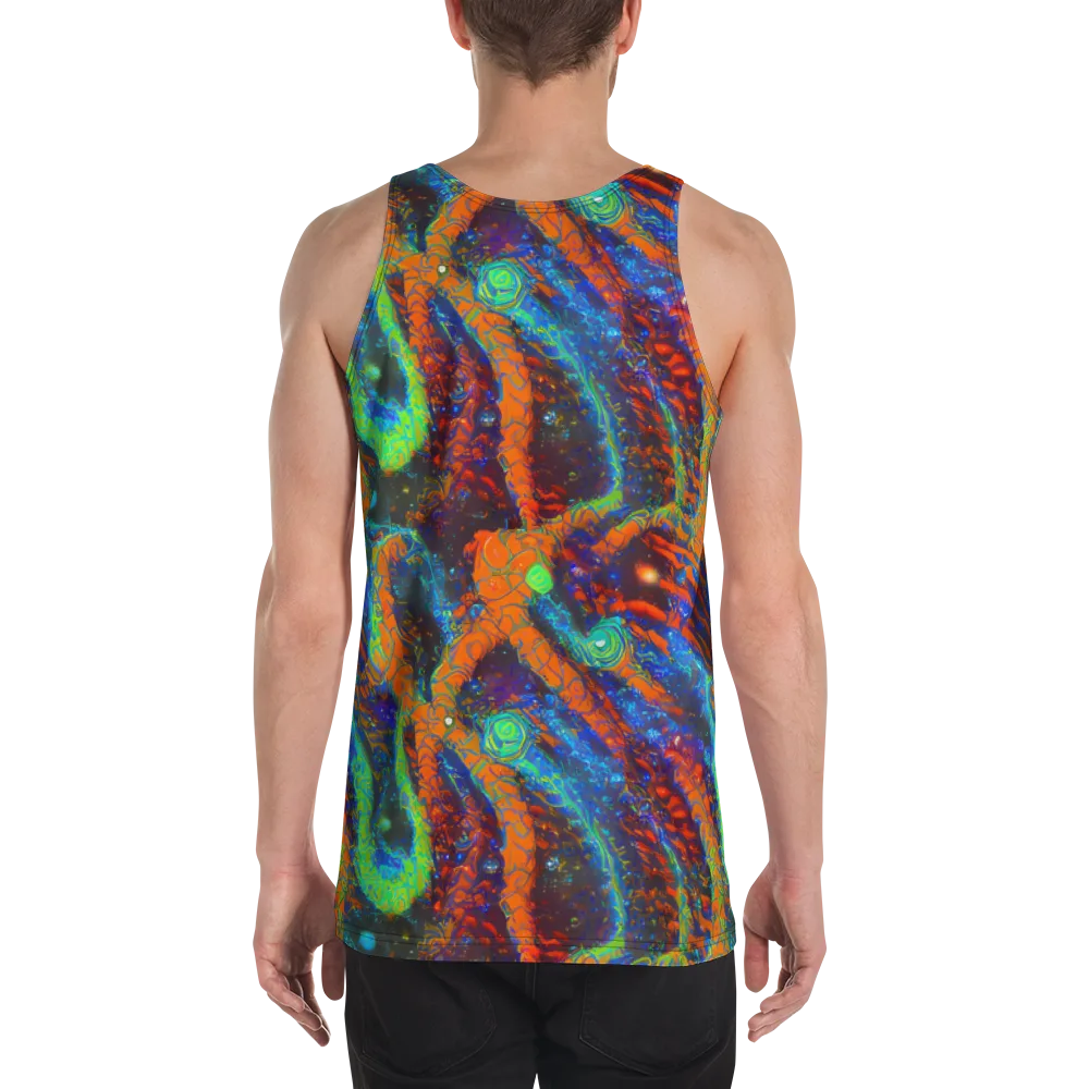 Flame Galaxy on Men's Tank Top — Back