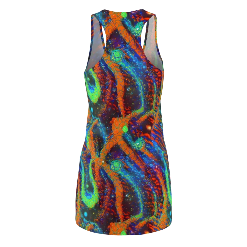 Flame Galaxy on Racerback Dress — Back