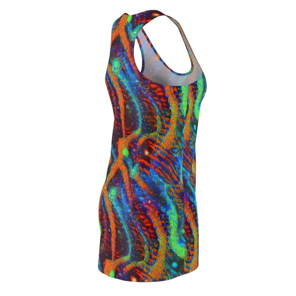 Flame Galaxy on Racerback Dress — Back Side