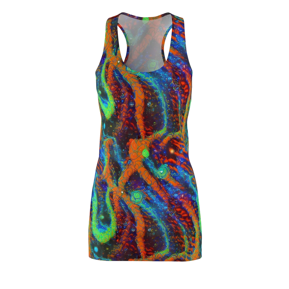Flame Galaxy on Racerback Dress — Front