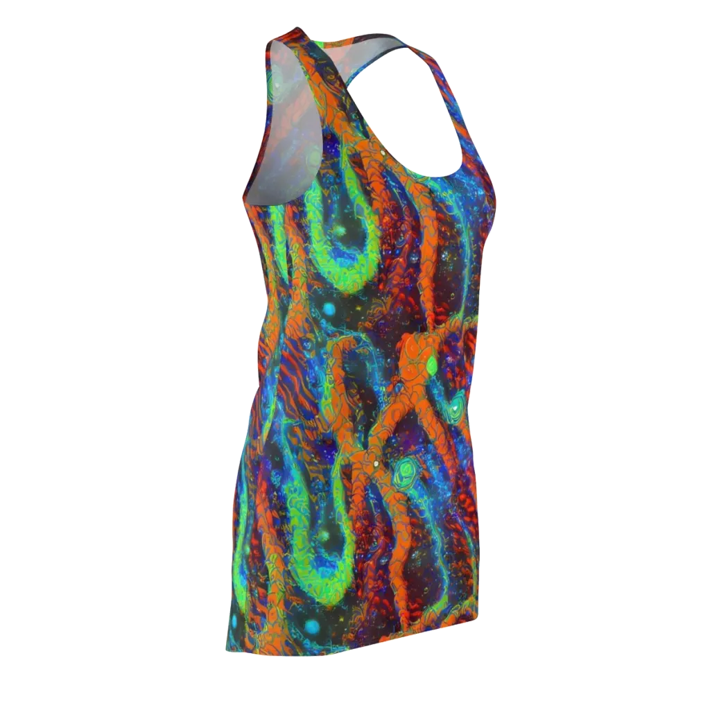 Flame Galaxy on Racerback Dress — Front Side