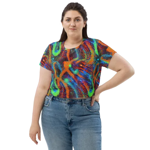 Flame Galaxy on a Crop Tee