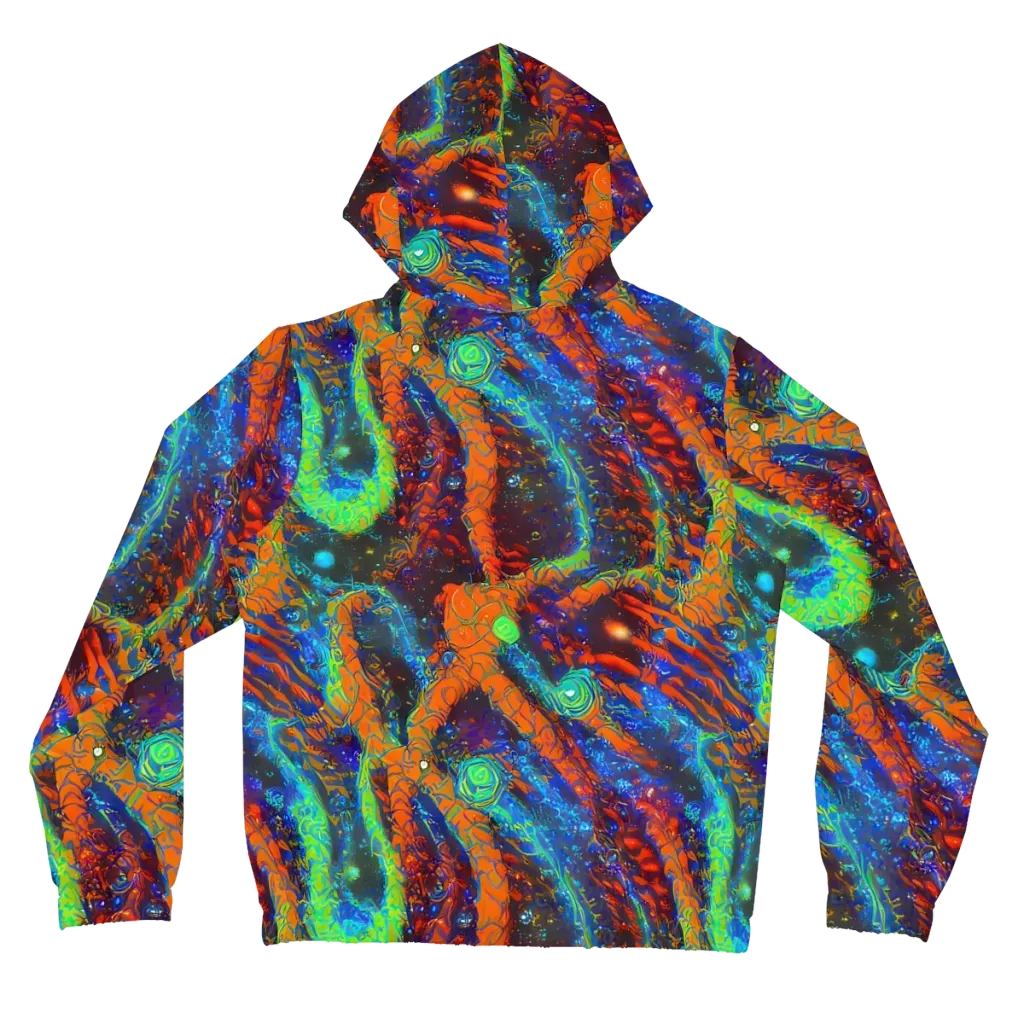 Flame Galaxy on Women's Full-Zip Hoodie — Back