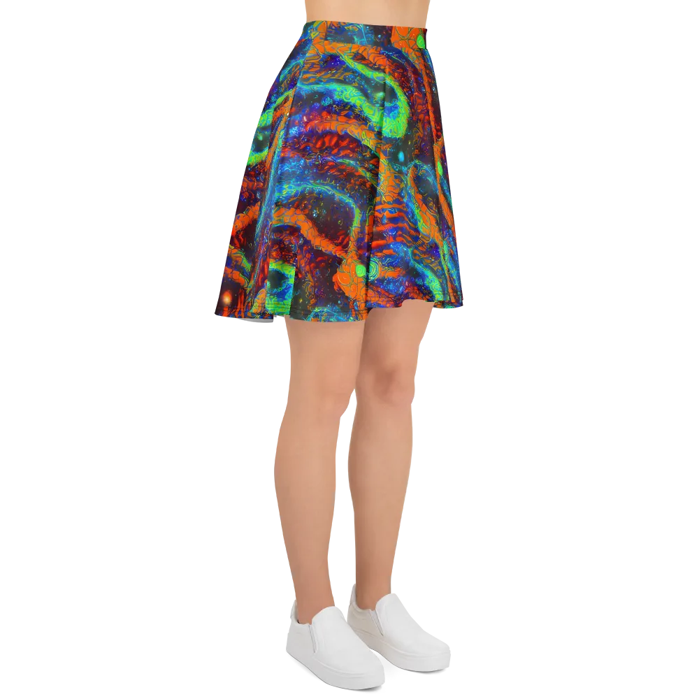 Flame Galaxy on Skater Skirt — Right