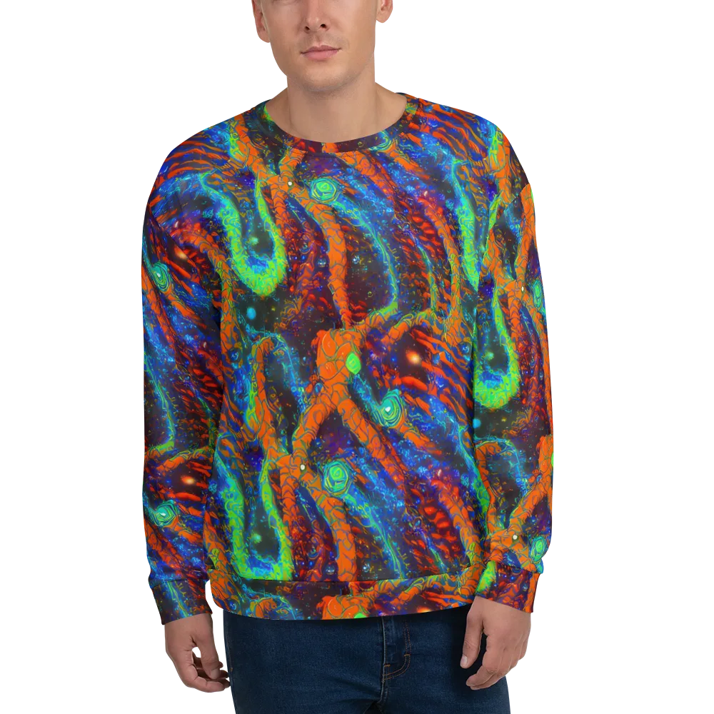 Flame Galaxy on Sweatshirt — Front