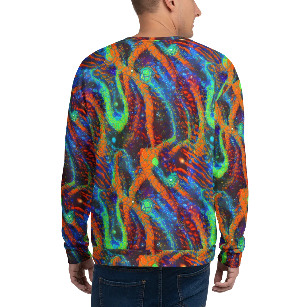 Flame Galaxy on Sweatshirt — Back