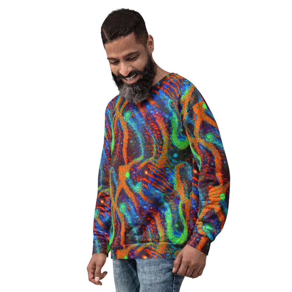 Flame Galaxy on Sweatshirt — Left Front