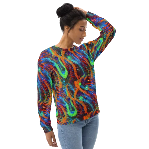 Flame Galaxy on a Sweatshirt