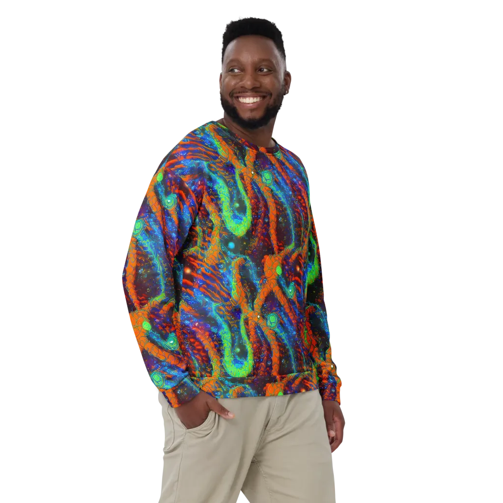Flame Galaxy on Sweatshirt — Front