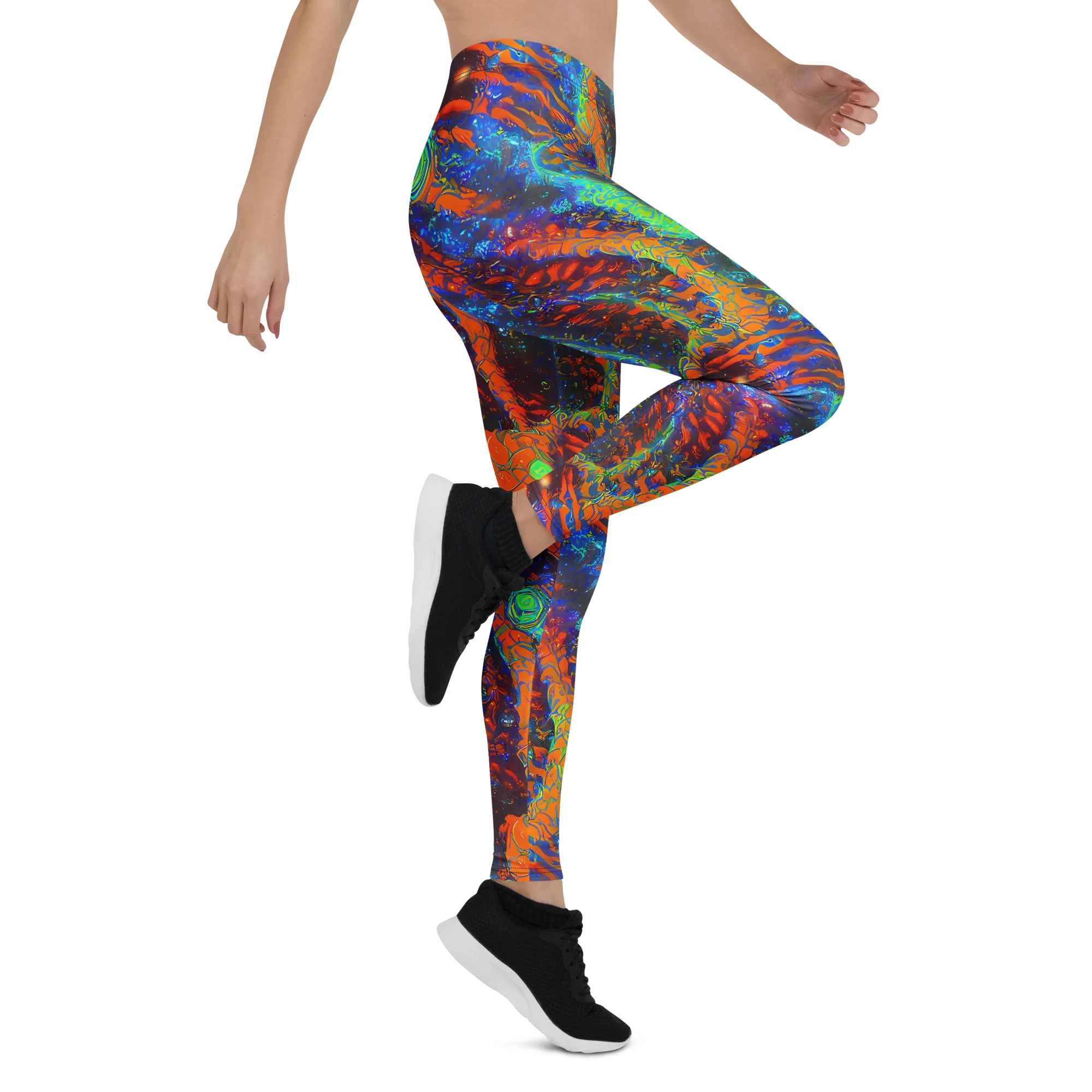 Flame Galaxy on Leggings — Right