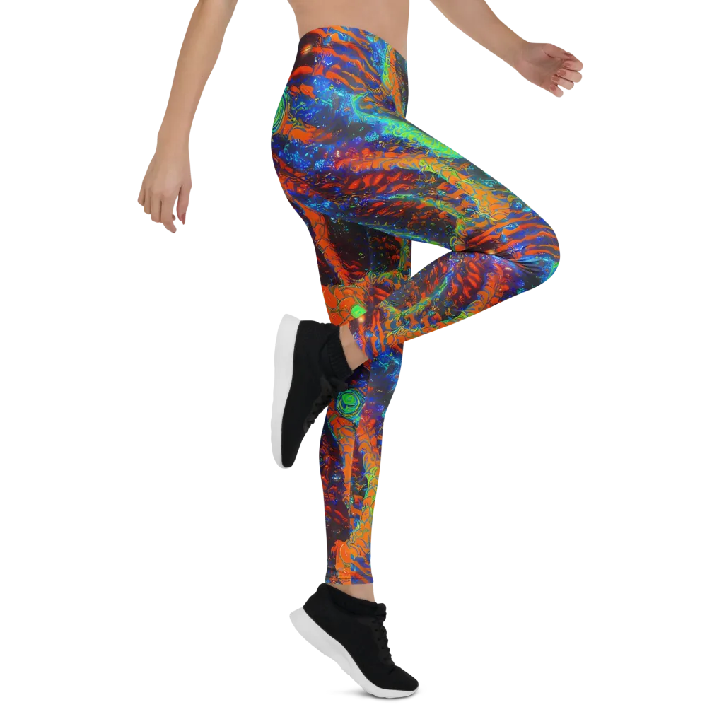 Flame Galaxy on Leggings — Right