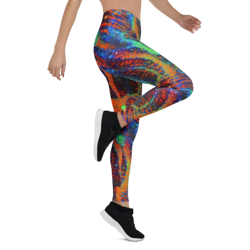 Flame Galaxy on a Leggings