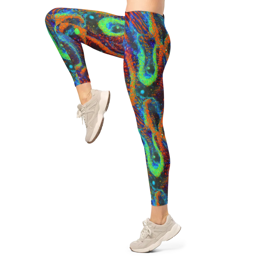 Flame Galaxy on Leggings — Left