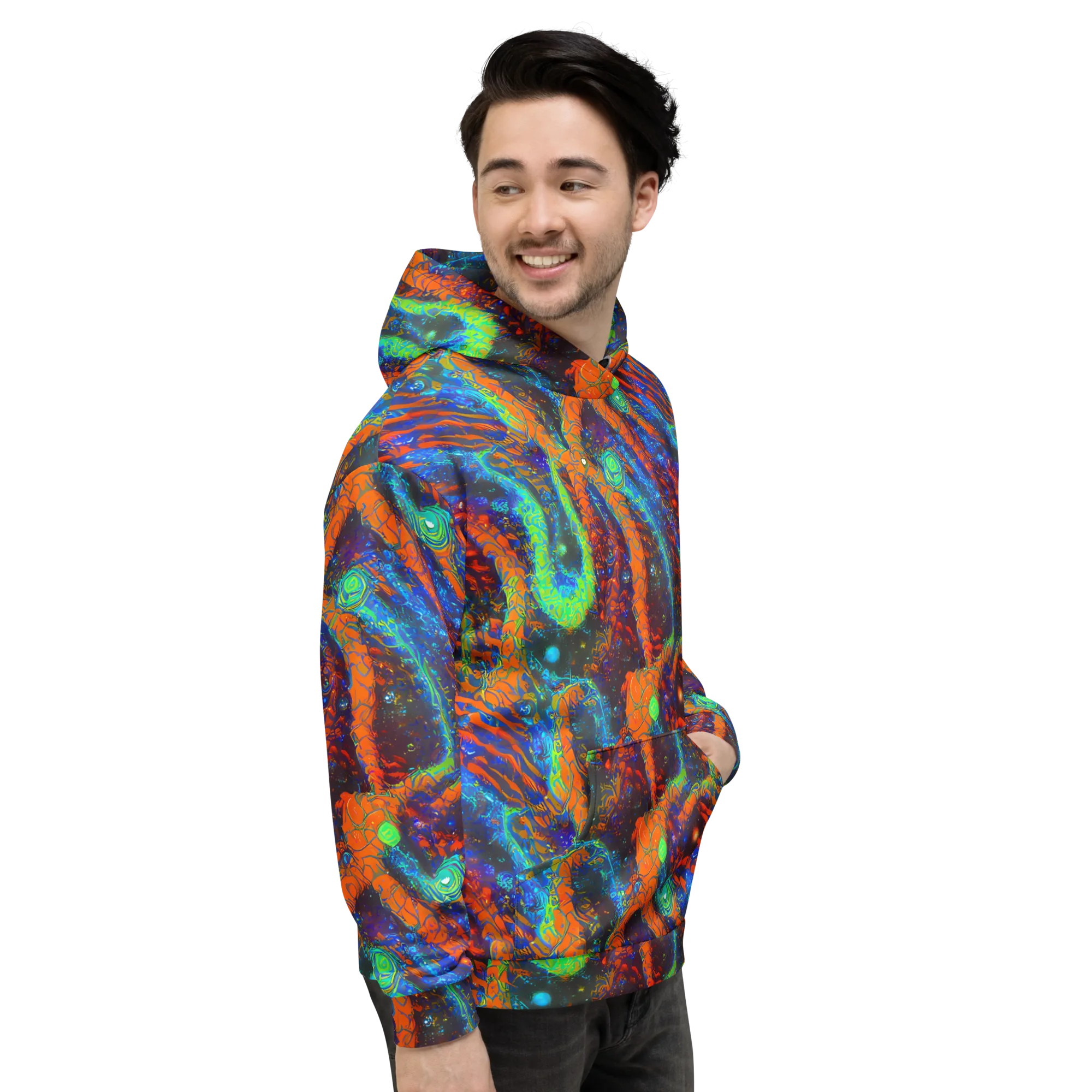 Flame Galaxy on Hoodie — Right
