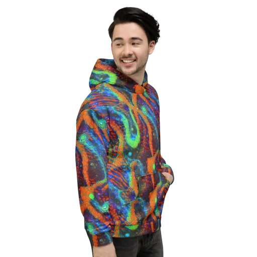 Flame Galaxy on a Hoodie