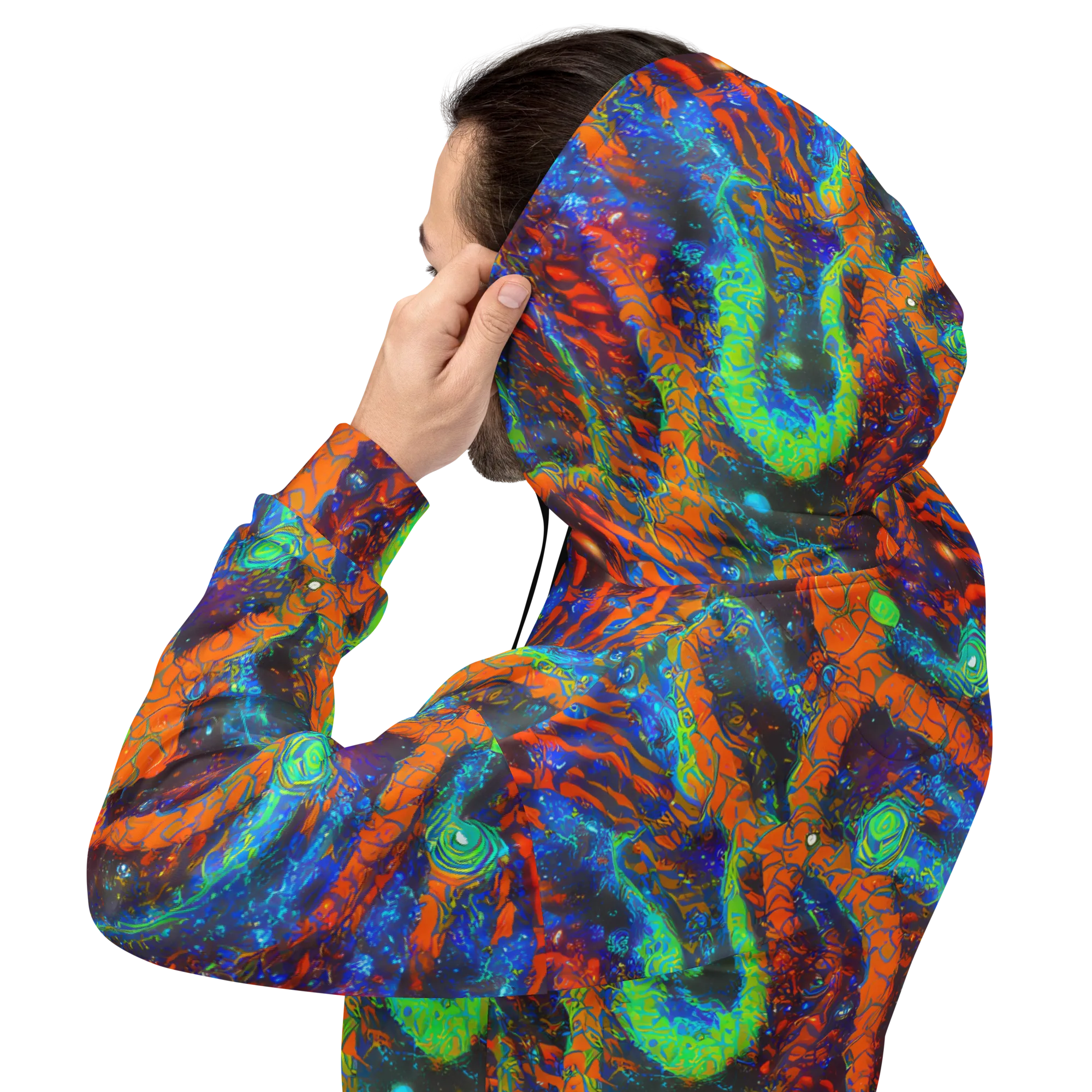 Flame Galaxy on Hoodie — Back