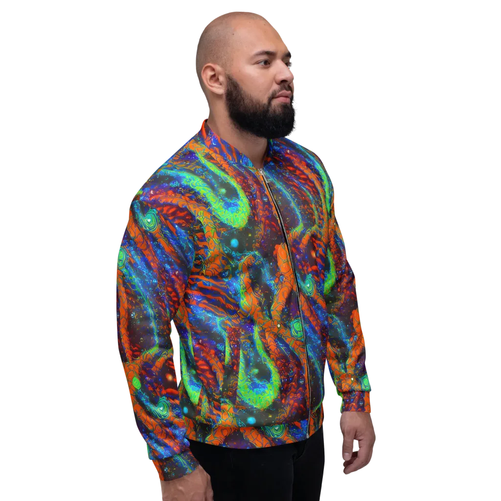 Flame Galaxy on Bomber Jacket — Right