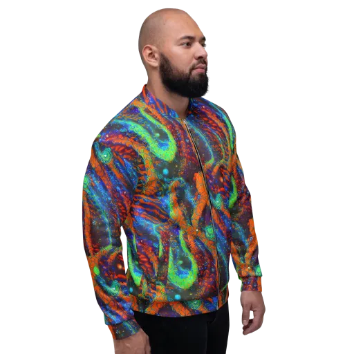 Flame Galaxy on a Bomber Jacket
