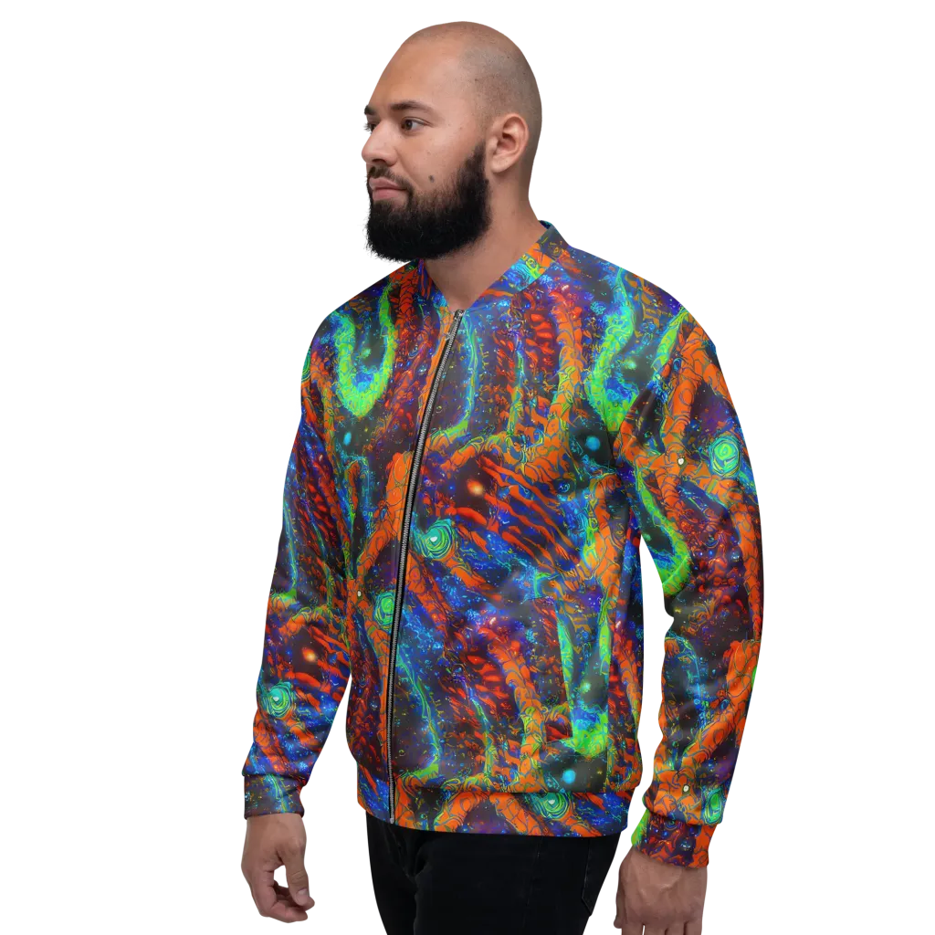 Flame Galaxy on Bomber Jacket — Left