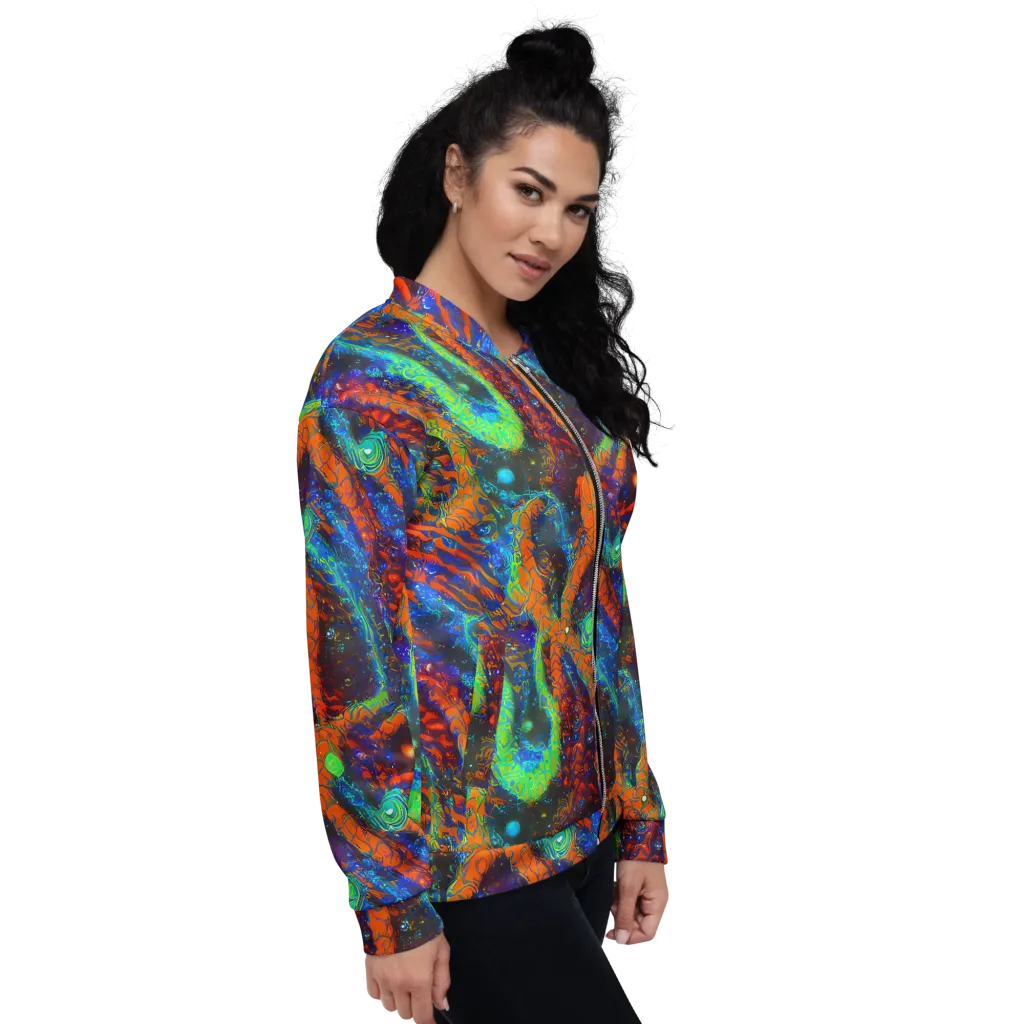Flame Galaxy on Bomber Jacket — Right